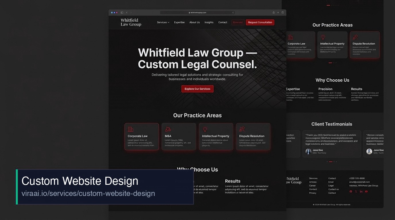 Custom, high-converting website design custom dashboard design demo