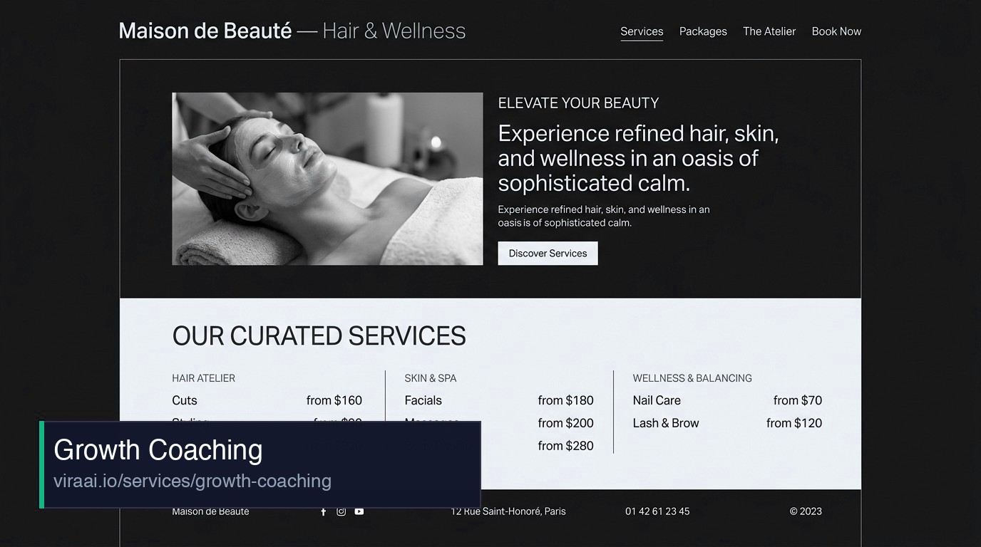 Growth coaching custom dashboard design demo