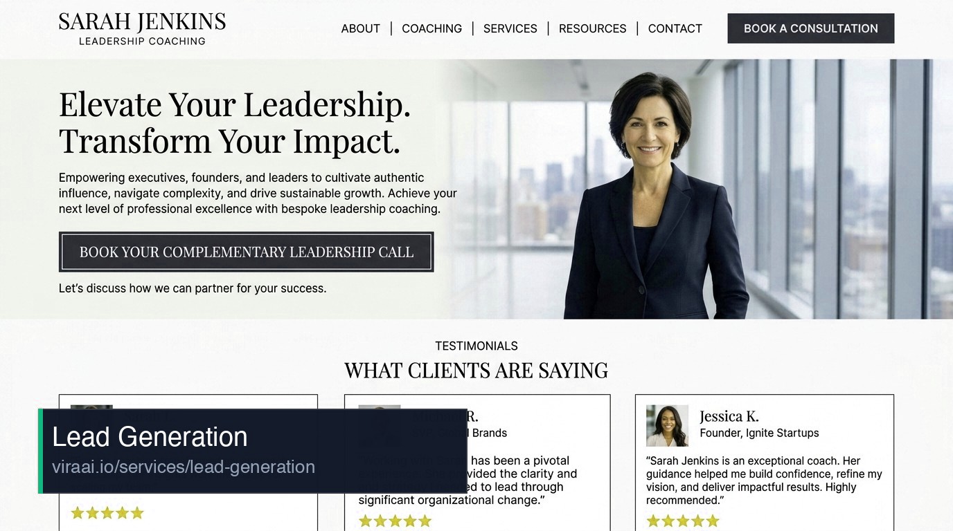 Lead generation custom dashboard design demo