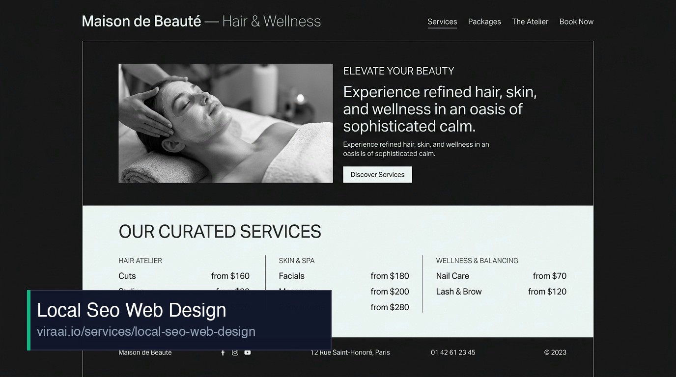 Local SEO & web design custom dashboard design demo