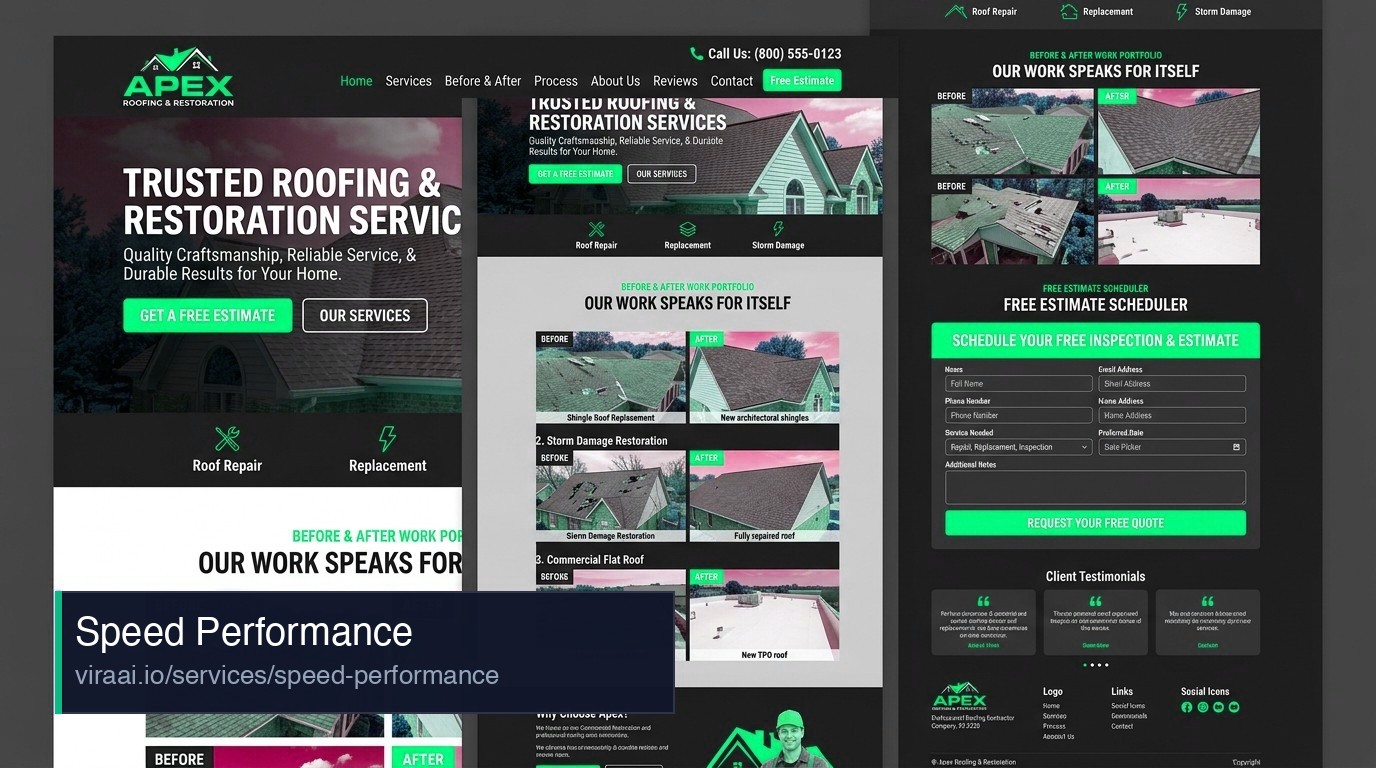 Speed & performance custom dashboard design demo