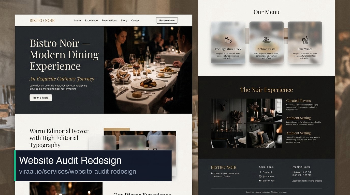 Website audit & redesign custom dashboard design demo